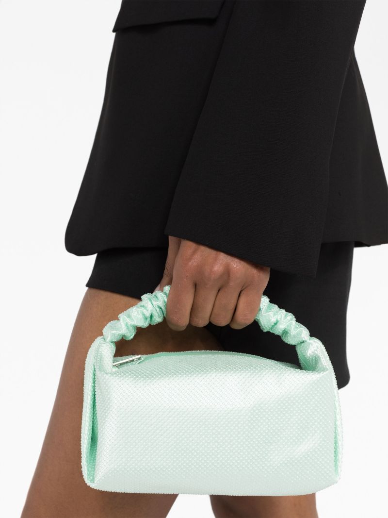 Green Scrunchie Crystal Mini Bag