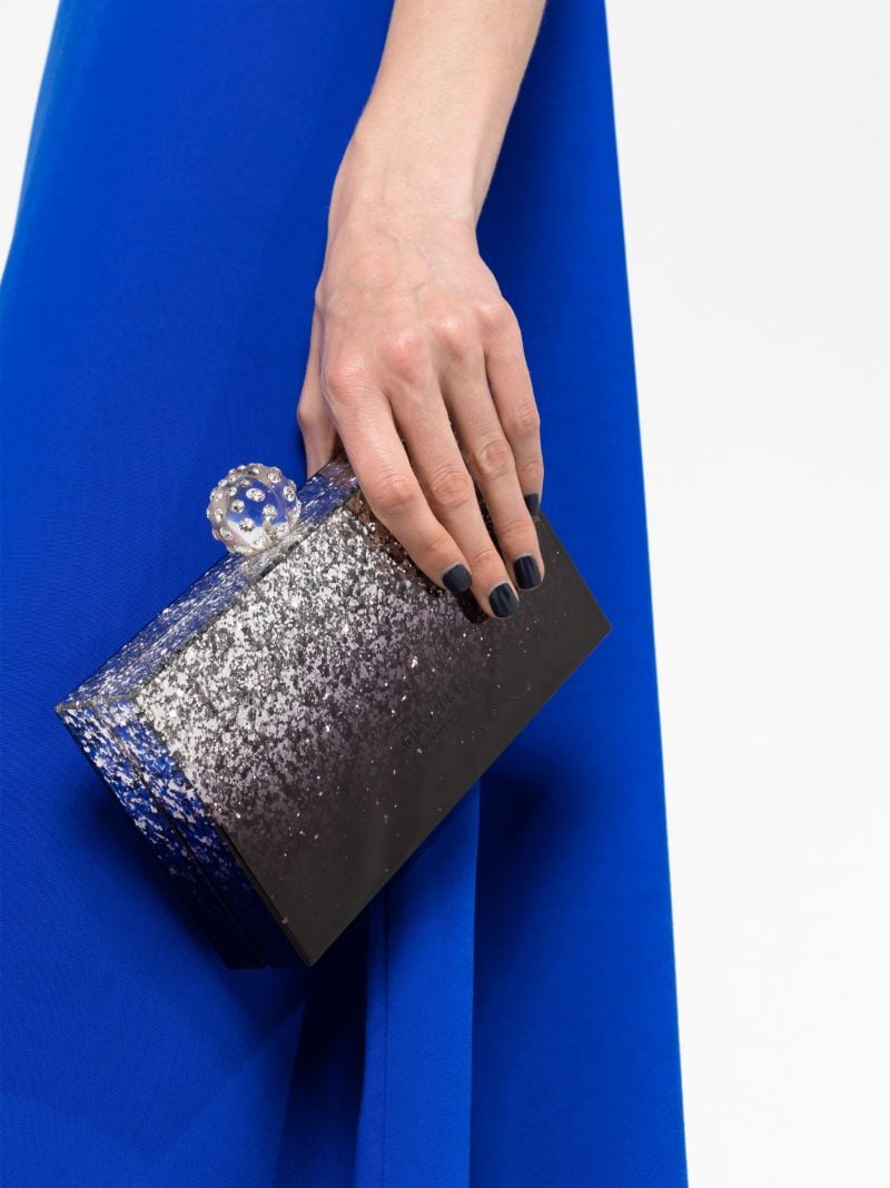 Black Tequila Crystal Clutch Bag