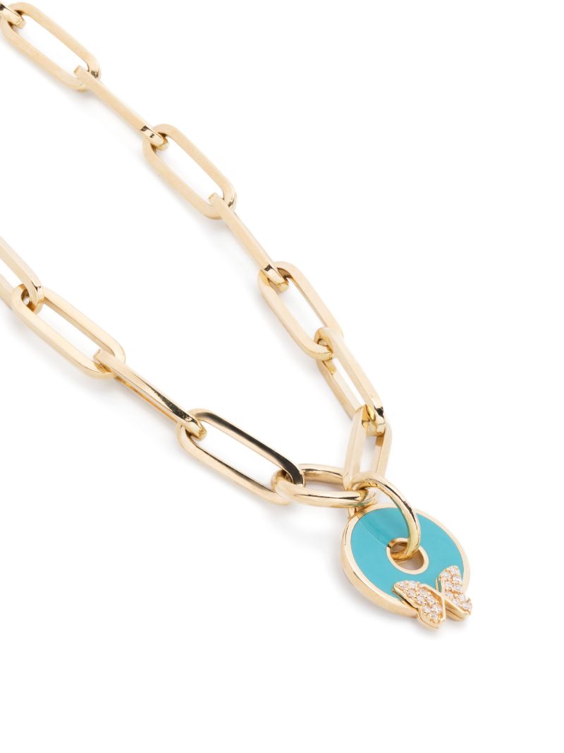 18k Yellow Gold Reverie Aqua Diamond Classic Fob Bracelet