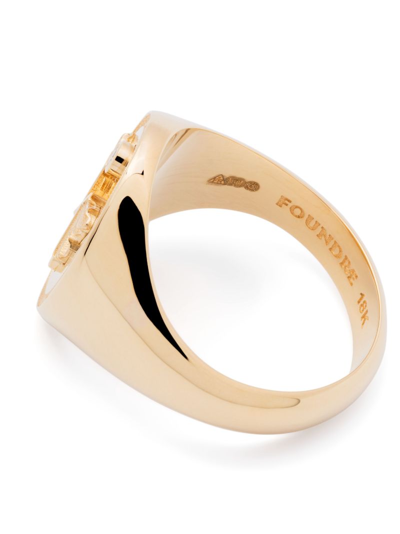 18k Yellow Gold Reverie Diamond Signet Ring