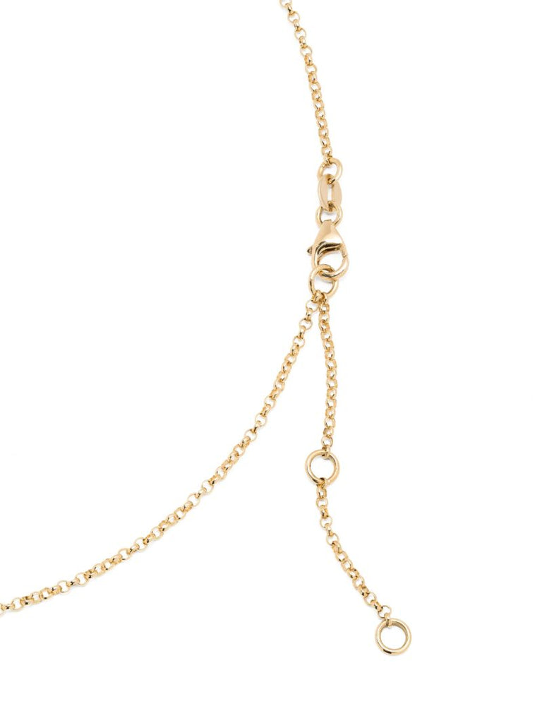18k Gold Strength and True Love Heart Beat Necklace