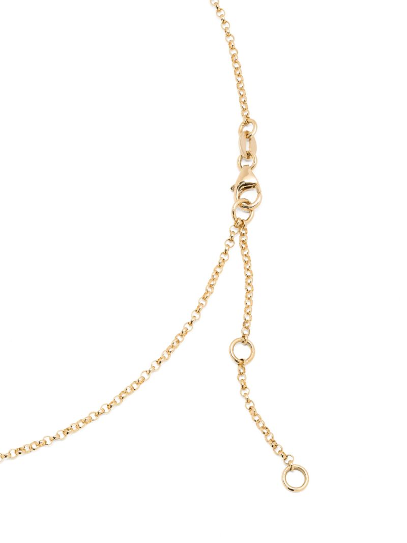 18k Gold Strength and True Love Heart Beat Necklace