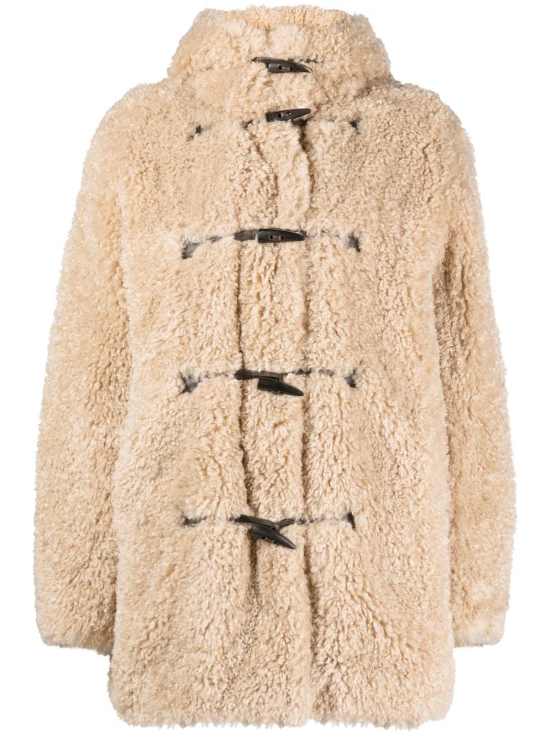 Neutral Florene Faux-fur Hooded Coat