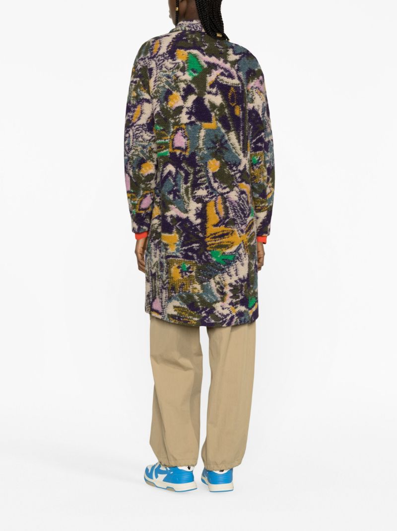 Purple Omeya Jacquard Coat