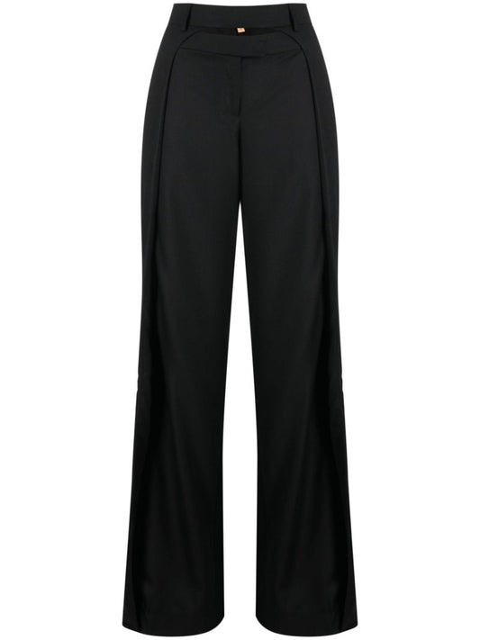 Black Tio Wide-leg Wool Trousers