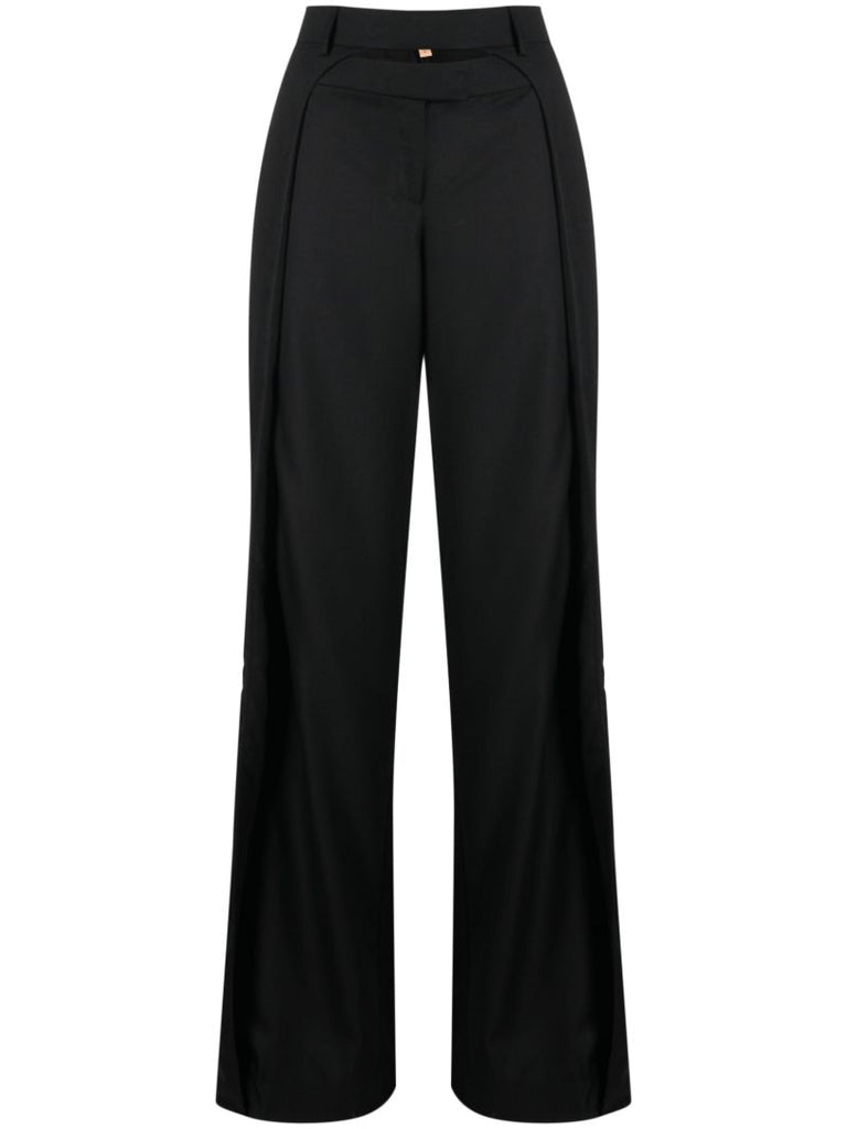 Black Tio Wide-leg Wool Trousers