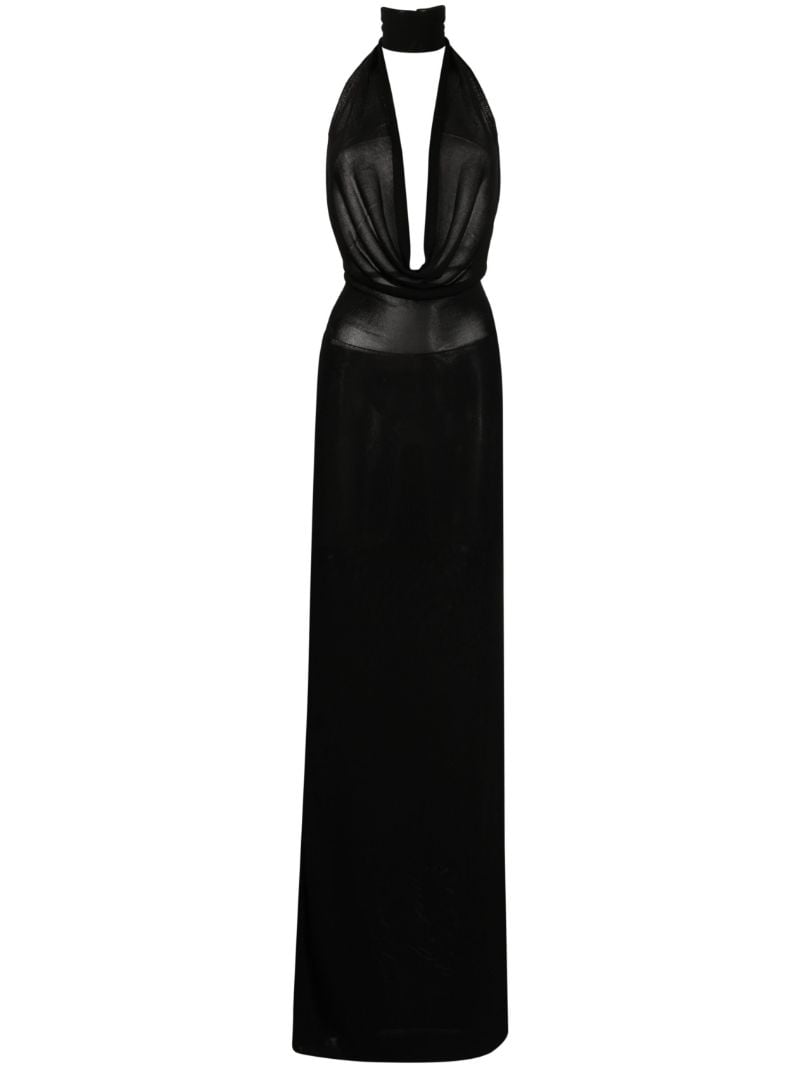 Black Inaria Halterneck Maxi Dress
