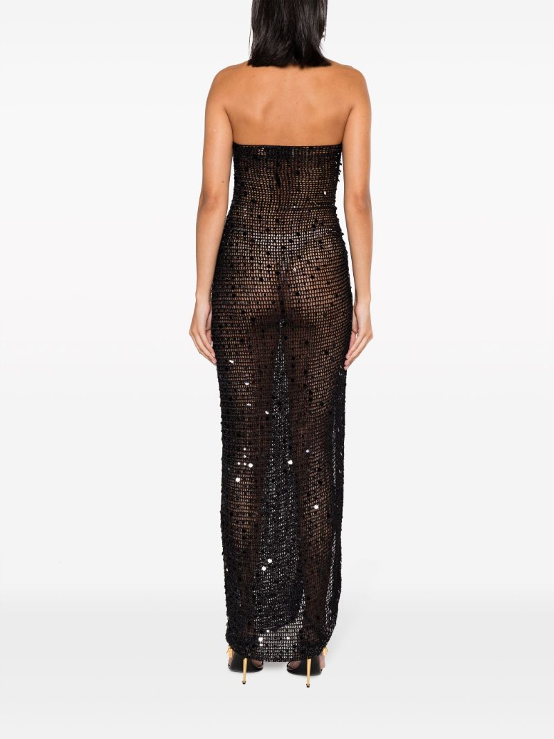 Black Gyra Embellished Cut-out Maxi Dress