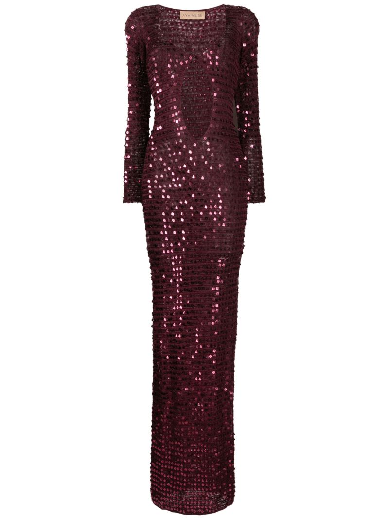 Red Chyha Embellished Maxi Dress