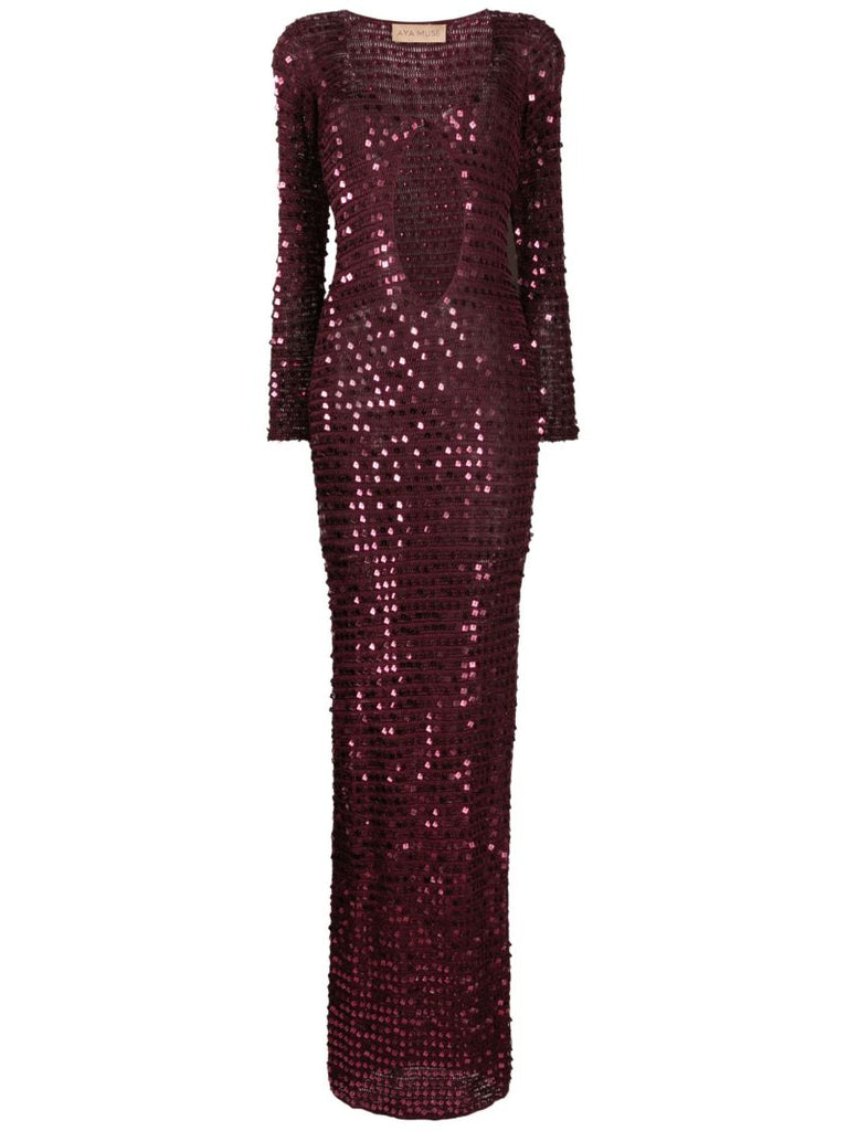 Red Chyha Embellished Maxi Dress