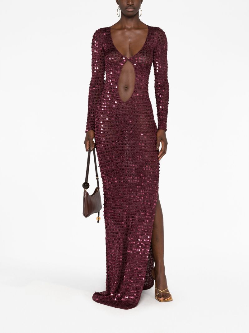 Red Chyha Embellished Maxi Dress