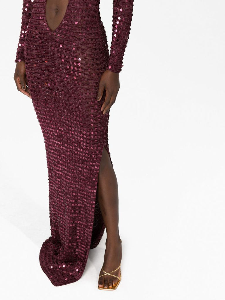 Red Chyha Embellished Maxi Dress