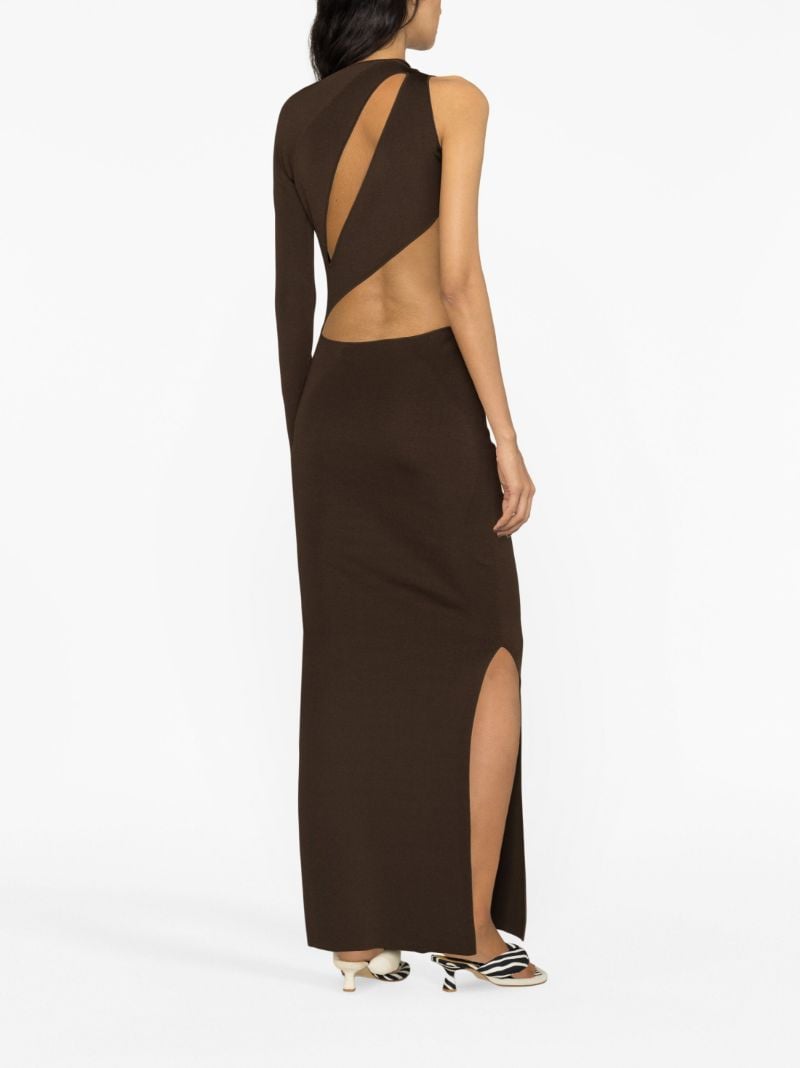 Brown Actin Cut-out Maxi Dress