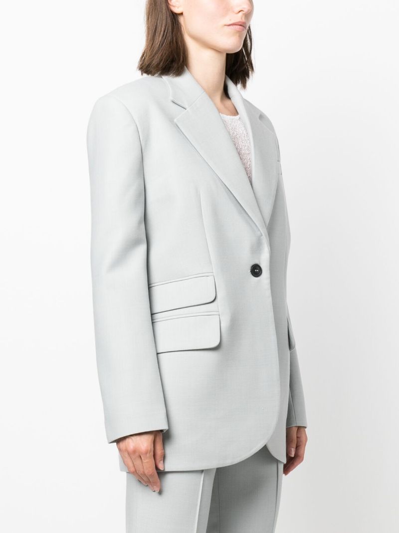 Grey Single-breasted Blazer