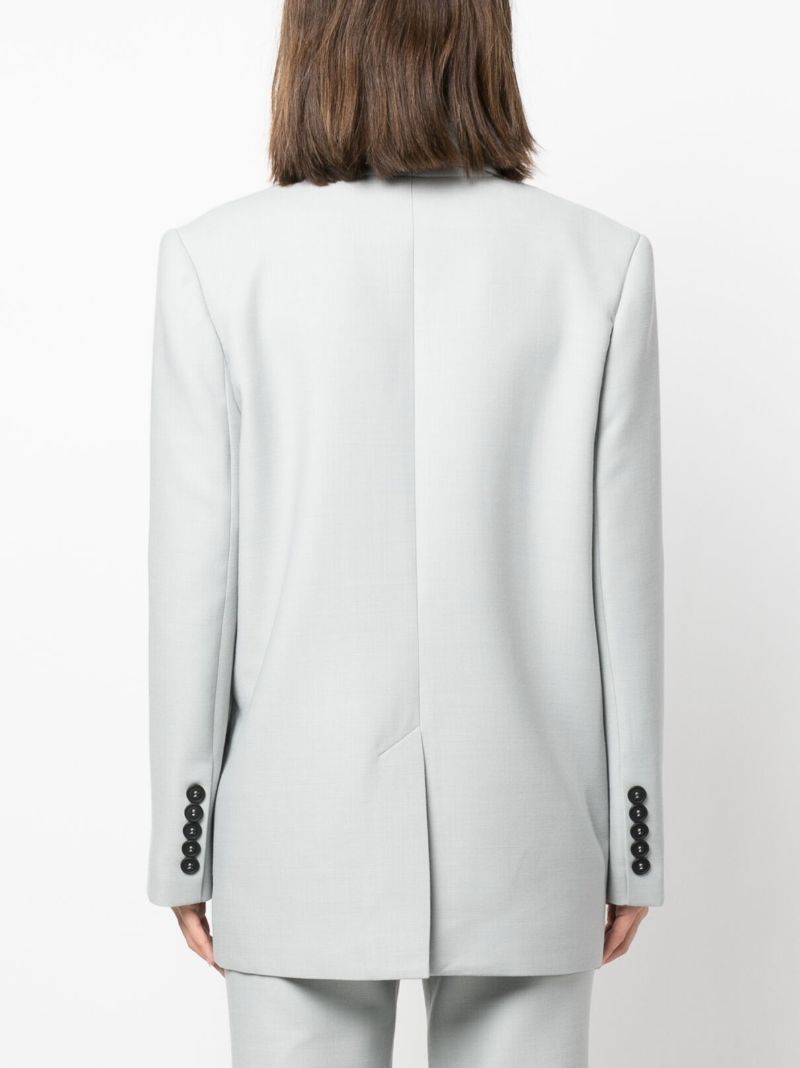 Grey Single-breasted Blazer