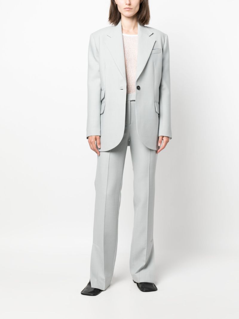 Grey Single-breasted Blazer