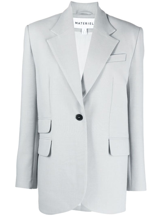 Grey Single-breasted Blazer