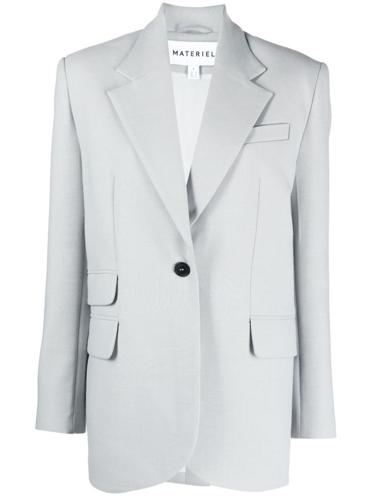 Grey Single-breasted Blazer