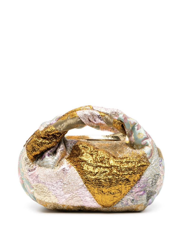 Gold Patchwork Brocade Tote Bag