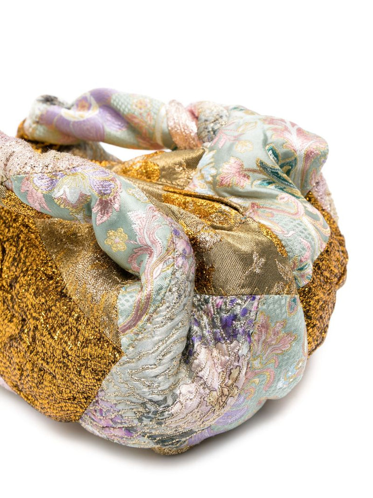Gold Patchwork Brocade Tote Bag