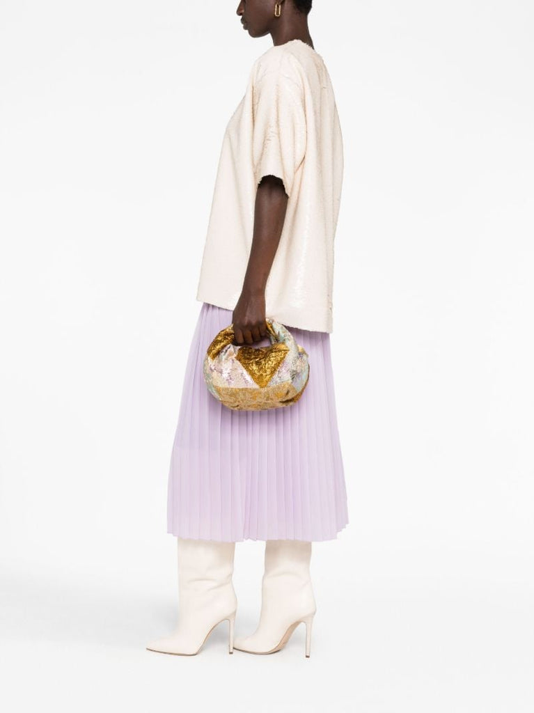 Gold Patchwork Brocade Tote Bag