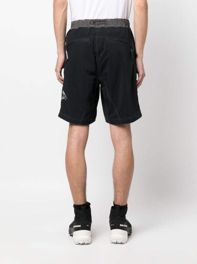 X Maison KitsunÃ_x0083_Â© Black Belted Hiking Shorts