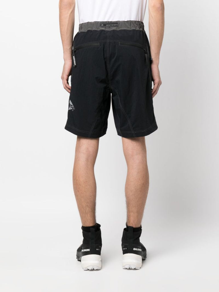 X Maison KitsunÃ_x0083_Â© Black Belted Hiking Shorts