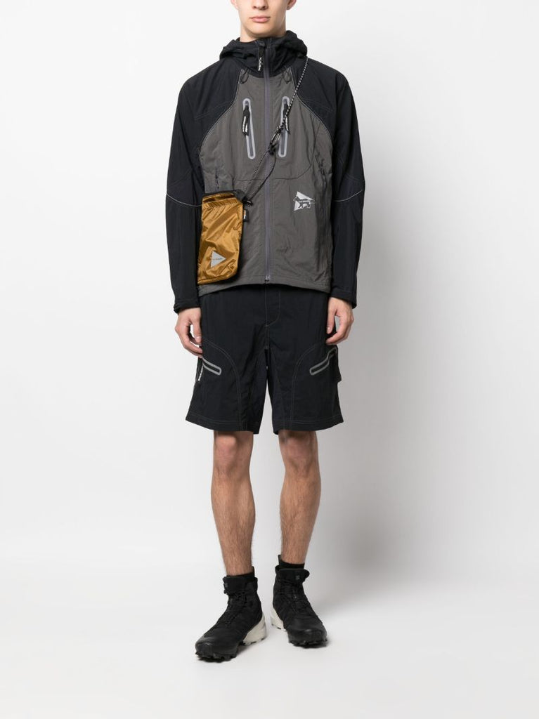 X Maison KitsunÃ_x0083_Â© Black Zip-up Hiking Jacket