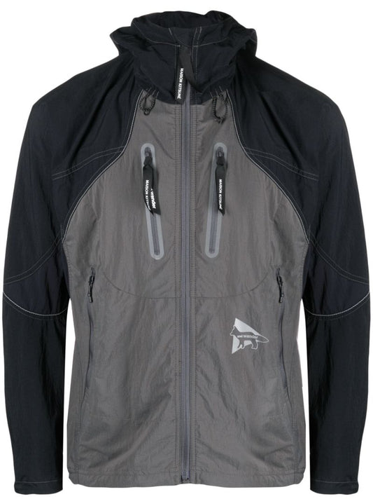 X Maison KitsunÃ_x0083_Â© Black Zip-up Hiking Jacket