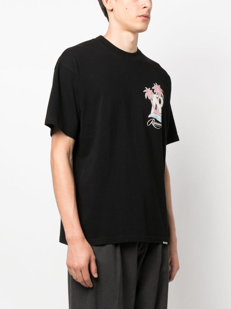 Black Resort Logo-print Cotton T-shirt