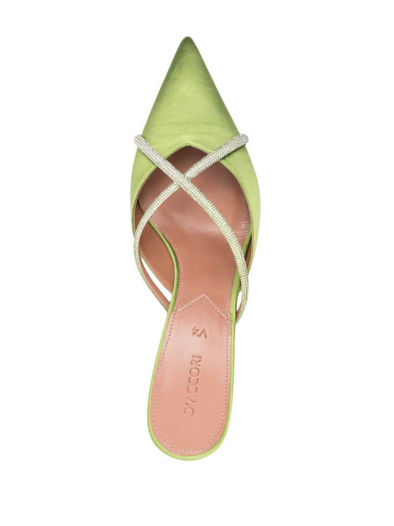 Green Ella 50 Satin Mules
