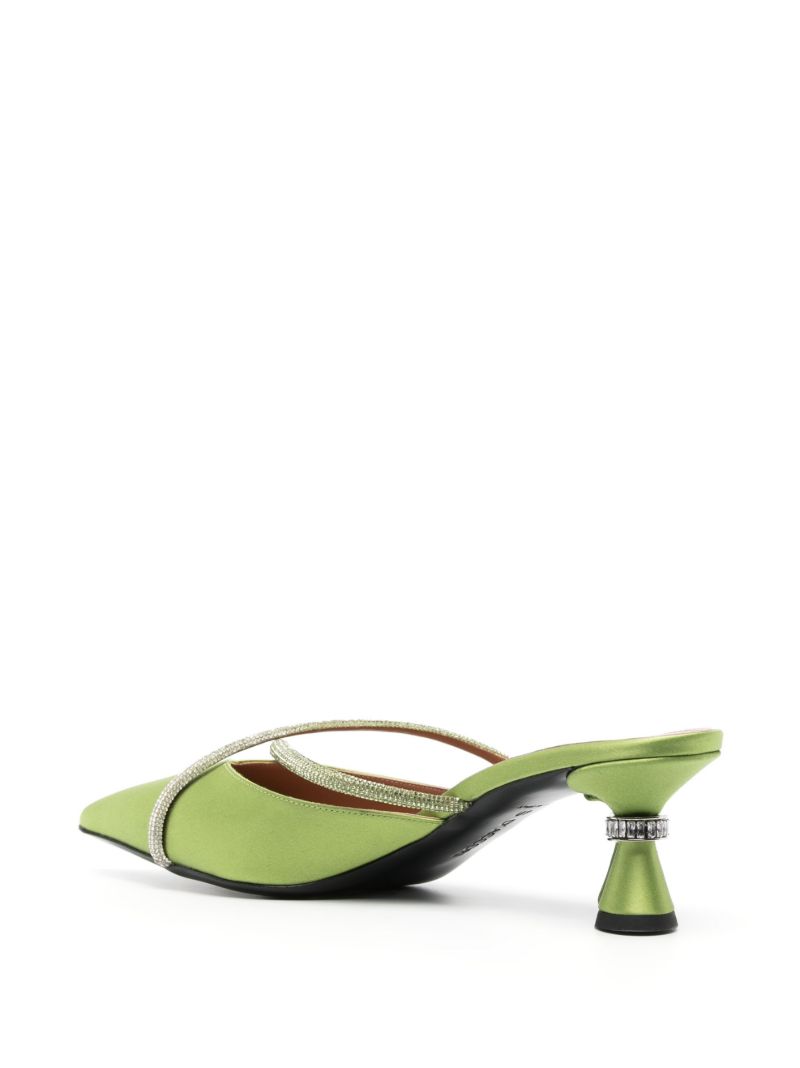 Green Ella 50 Satin Mules