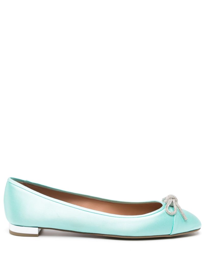 Blue Parisina Crystal Ballet Pumps