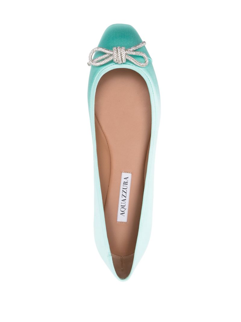 Blue Parisina Crystal Ballet Pumps