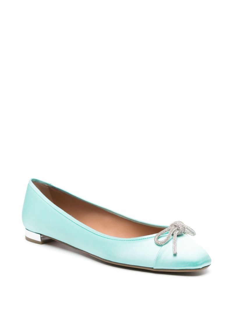 Blue Parisina Crystal Ballet Pumps
