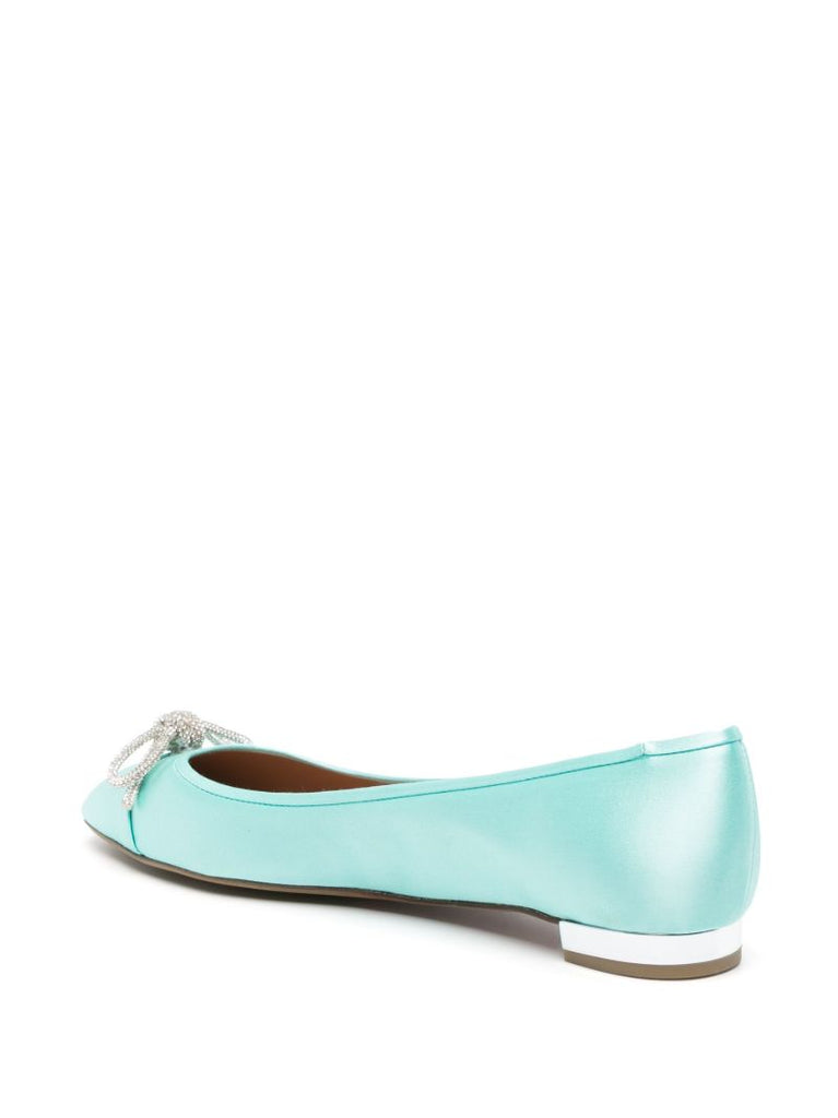 Blue Parisina Crystal Ballet Pumps