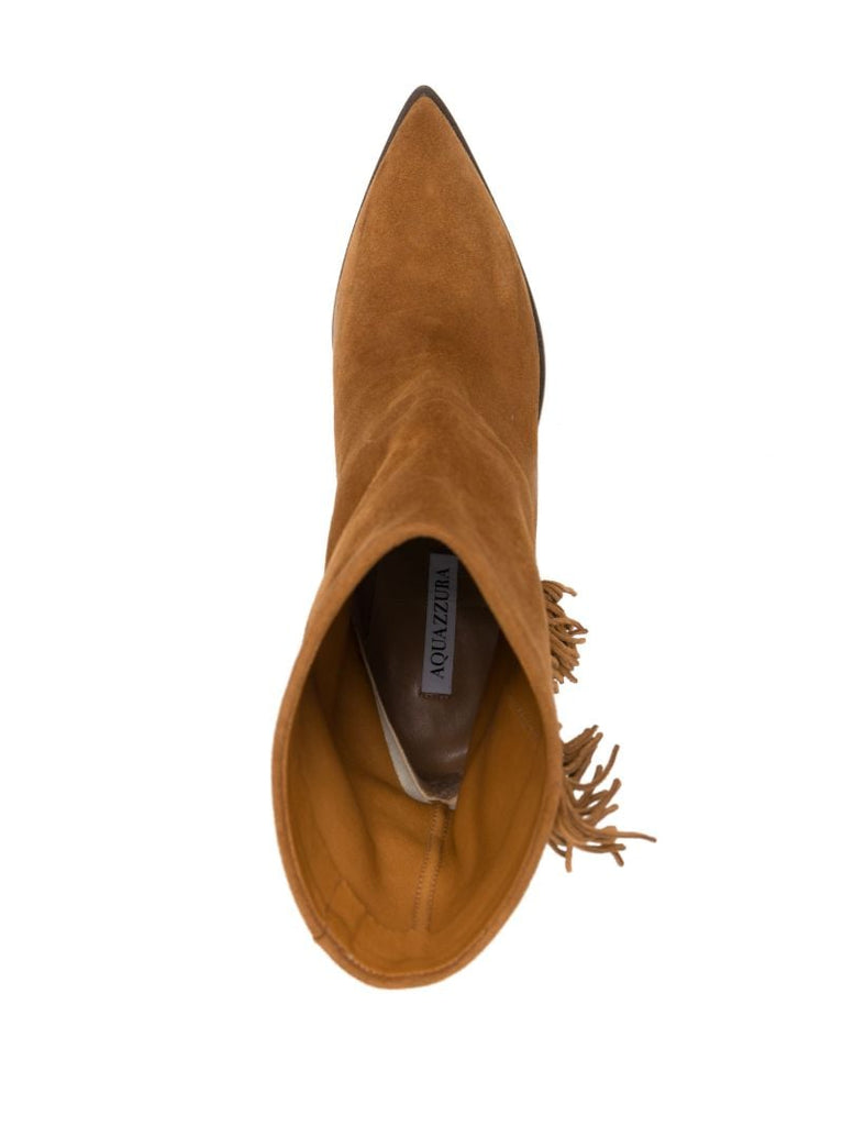Brown Marfa 70 Fringed Suede Boots