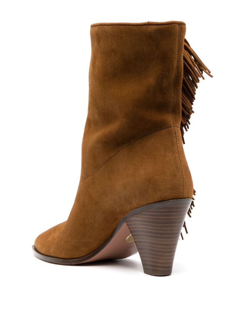 Brown Marfa 70 Fringed Suede Boots