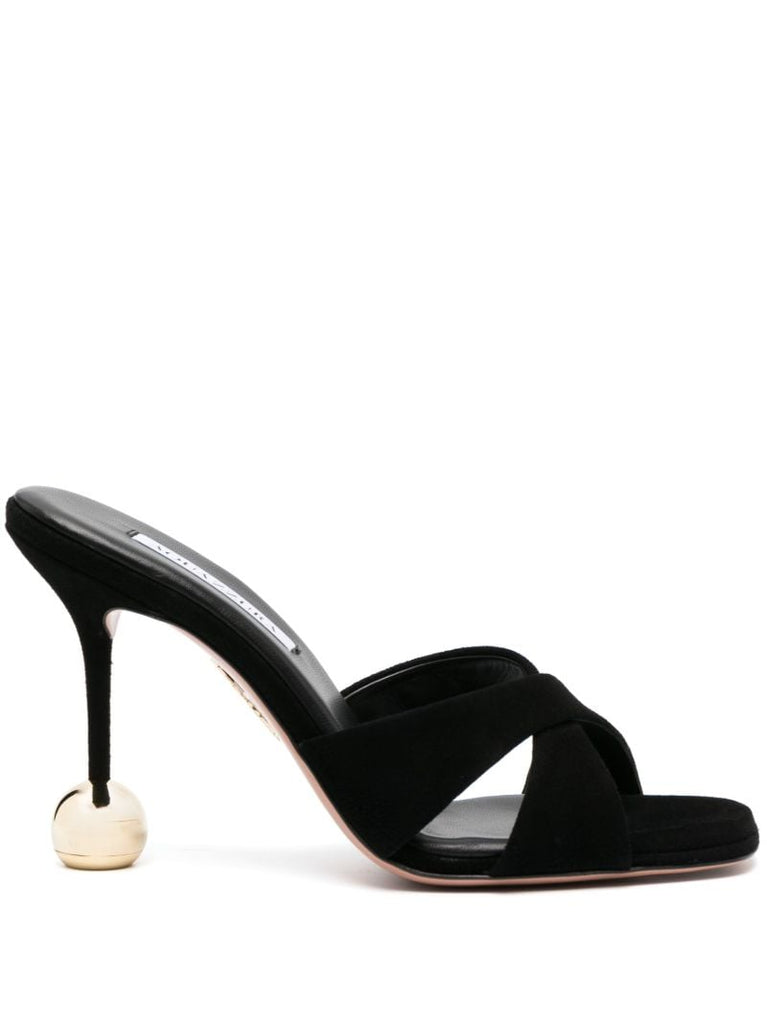 Black Yes Darling 95 Suede Mules