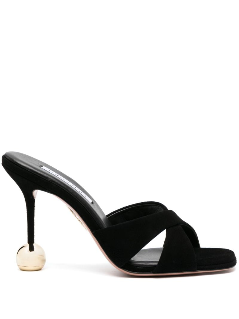 Black Yes Darling 95 Suede Mules