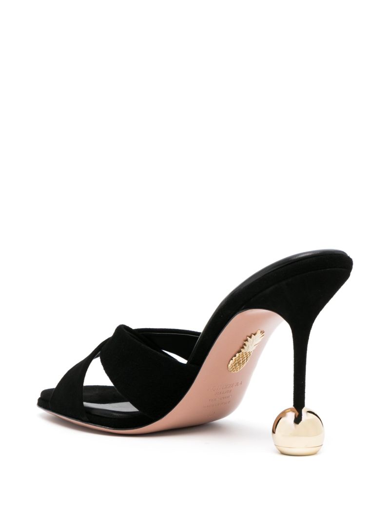 Black Yes Darling 95 Suede Mules