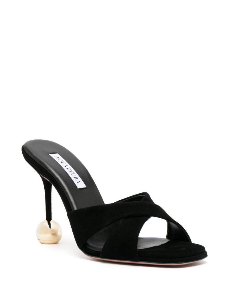 Black Yes Darling 95 Suede Mules