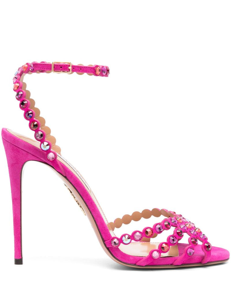 Pink Tequila 125 Embellished Suede Sandals