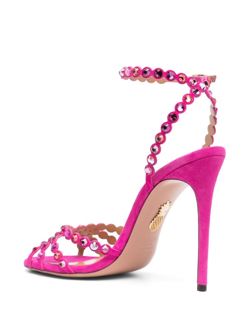 Pink Tequila 125 Embellished Suede Sandals