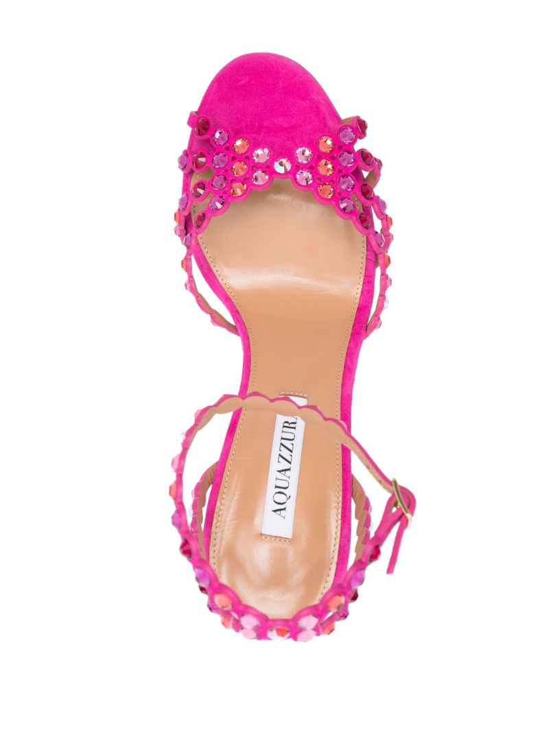 Pink Tequila 125 Embellished Suede Sandals