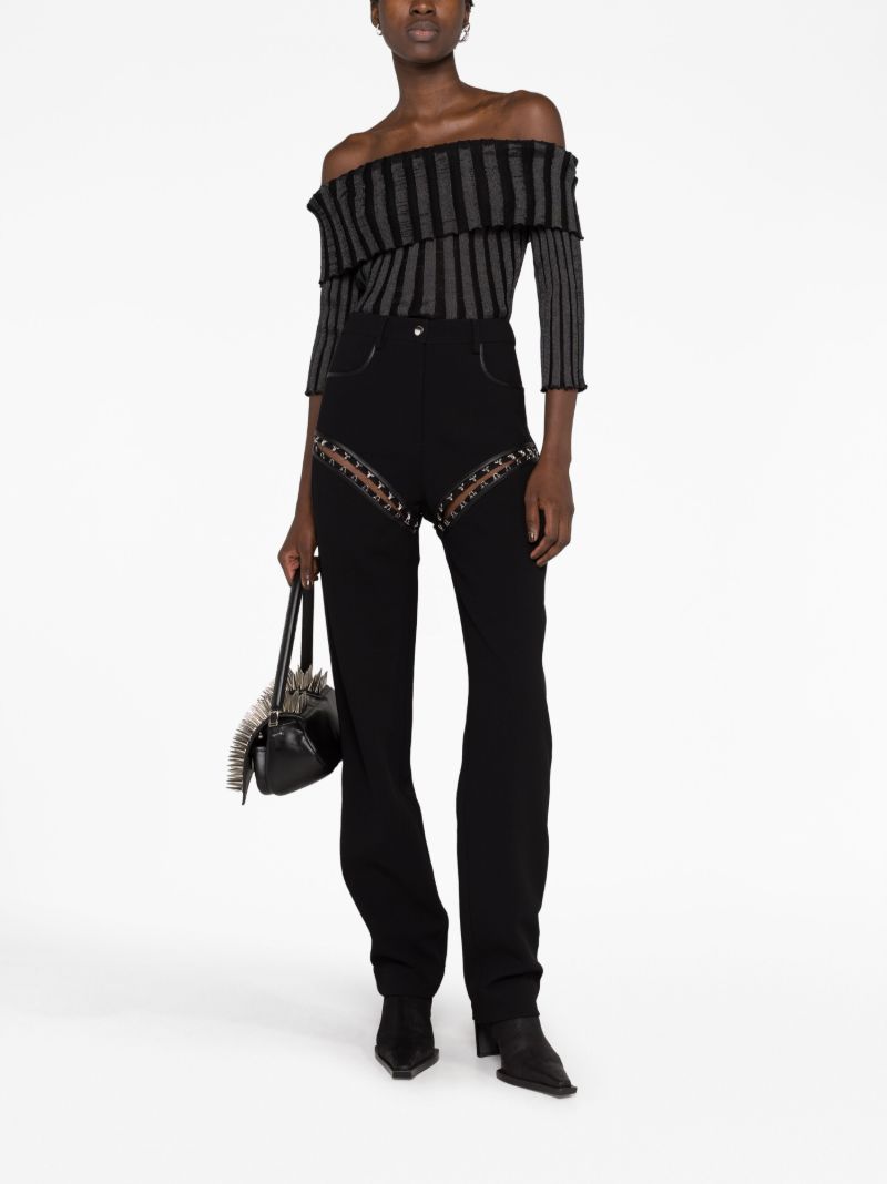 Black Hook Straight-leg Trousers