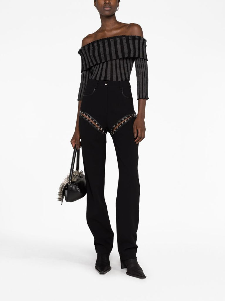 Black Hook Straight-leg Trousers
