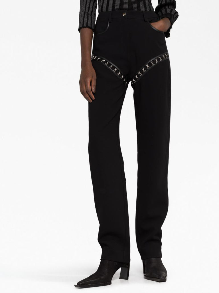 Black Hook Straight-leg Trousers