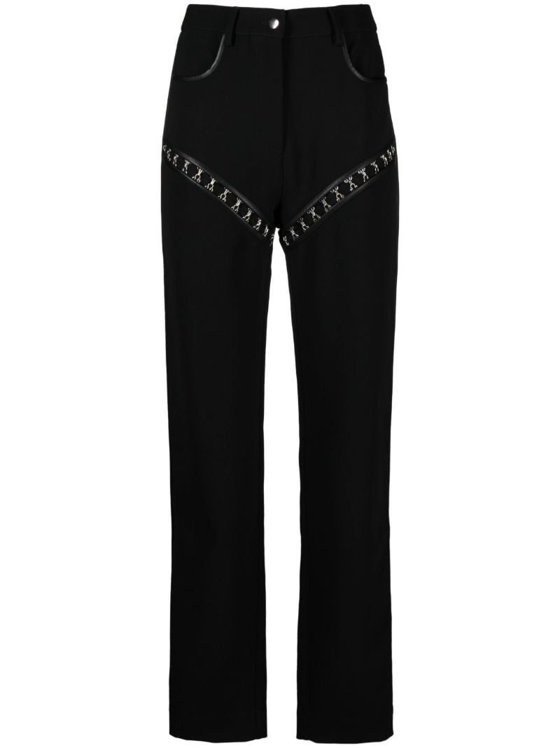 Black Hook Straight-leg Trousers