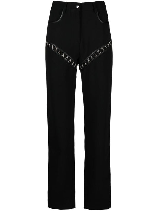 Black Hook Straight-leg Trousers